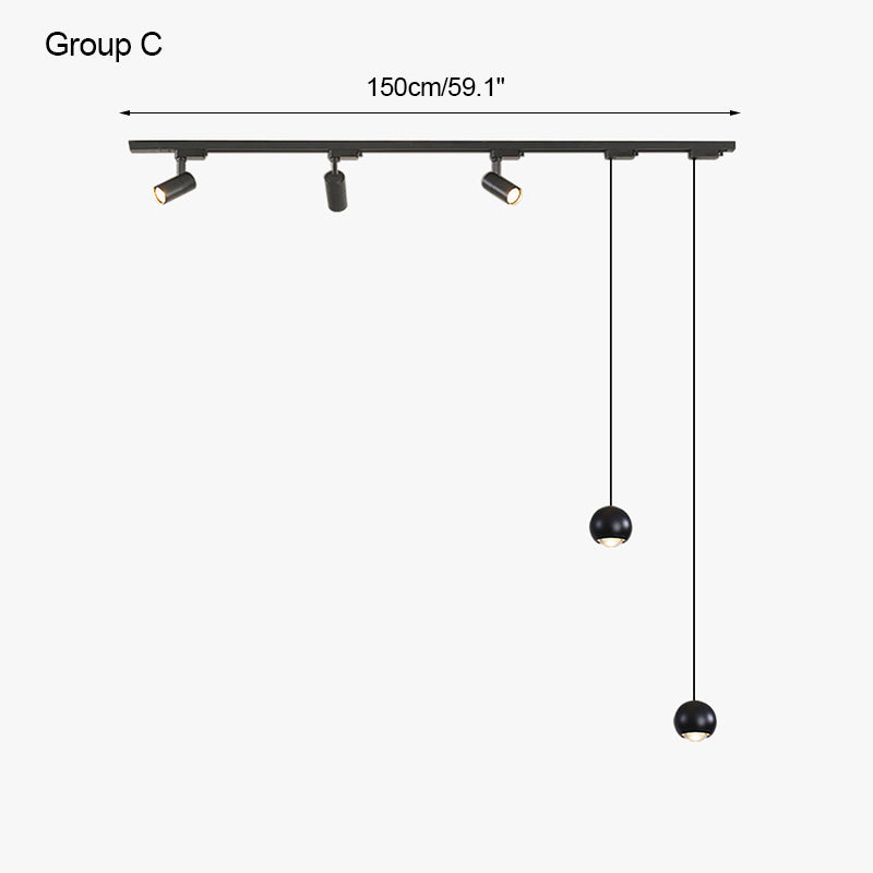 Suspension WOMO Spotlight pour éclairage sur rail-WM2163