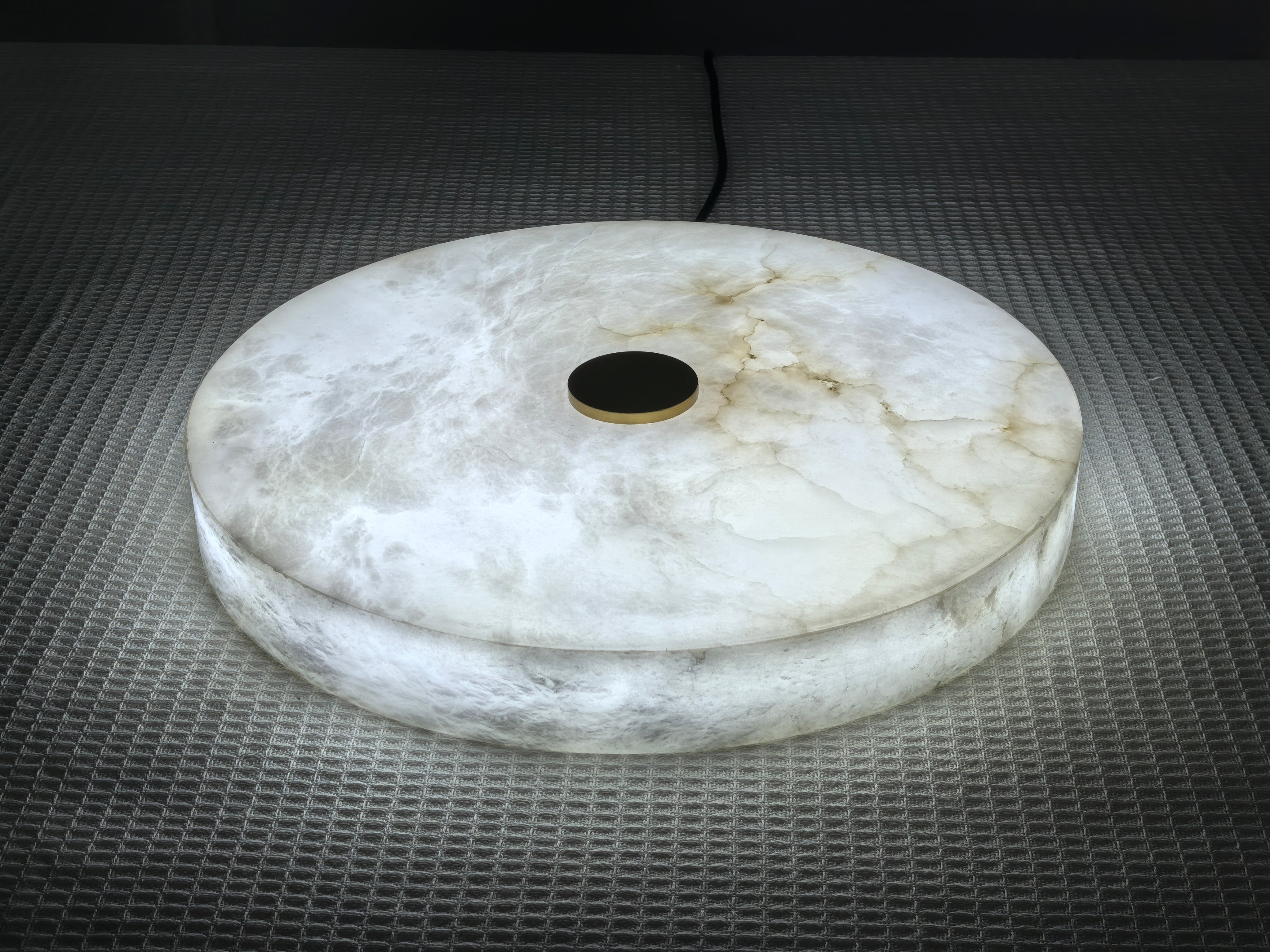 Plafonnier rond moderne en albâtre WOMO-WM1118