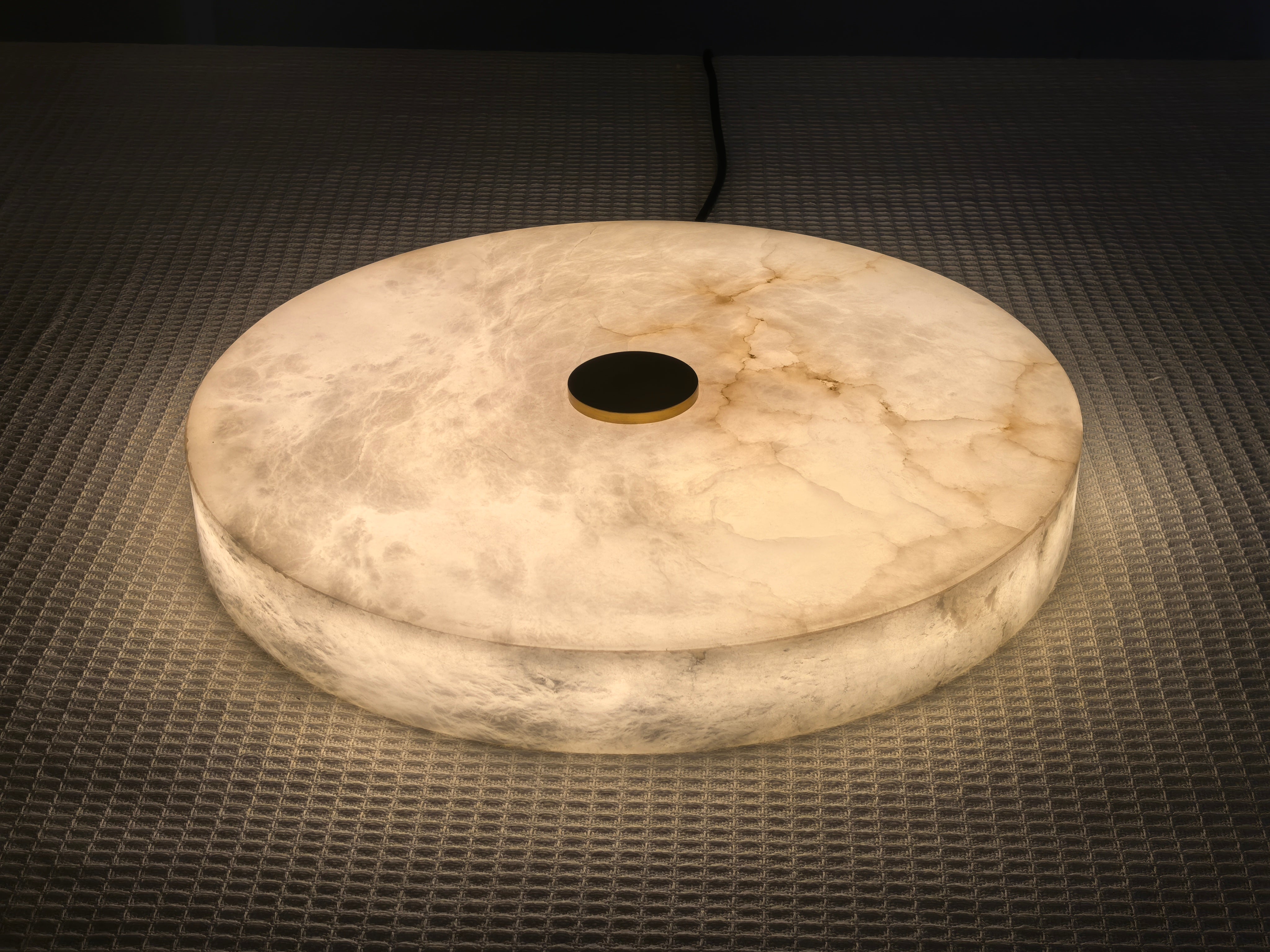 Plafonnier rond moderne en albâtre WOMO-WM1118