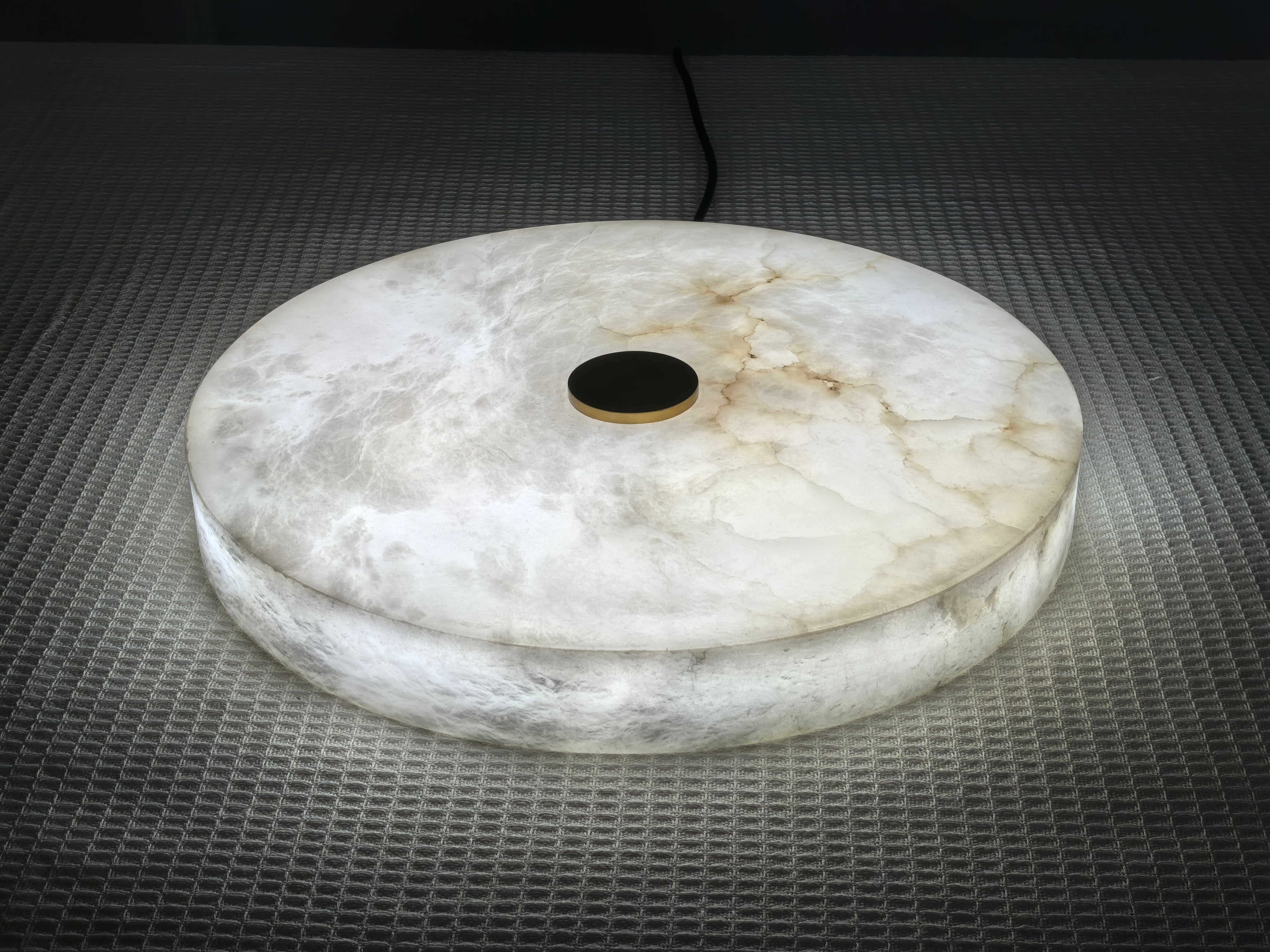 Plafonnier rond moderne en albâtre WOMO-WM1118