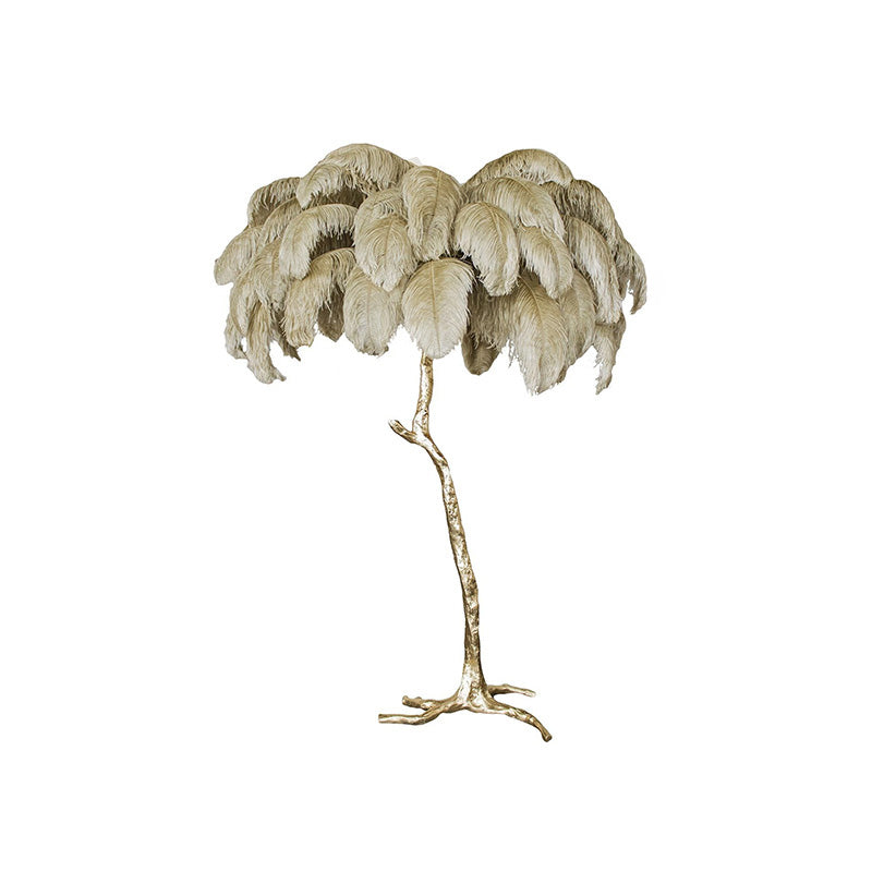 WOMO Lampe sur Pied Arbre Palmier Plumes - WM7000