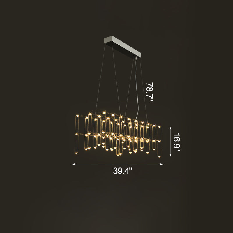 Lustre sculptural rectangulaire WOMO-WM2200