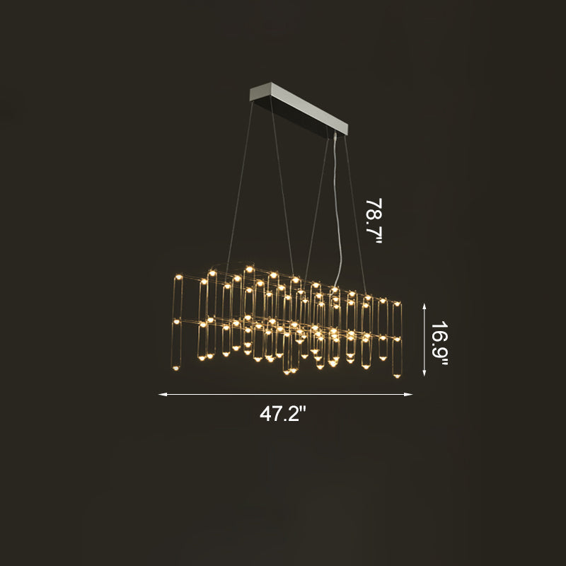 Lustre sculptural rectangulaire WOMO-WM2200