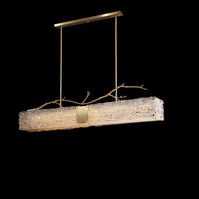 Lustre rectangulaire en verre WOMO-WM2364