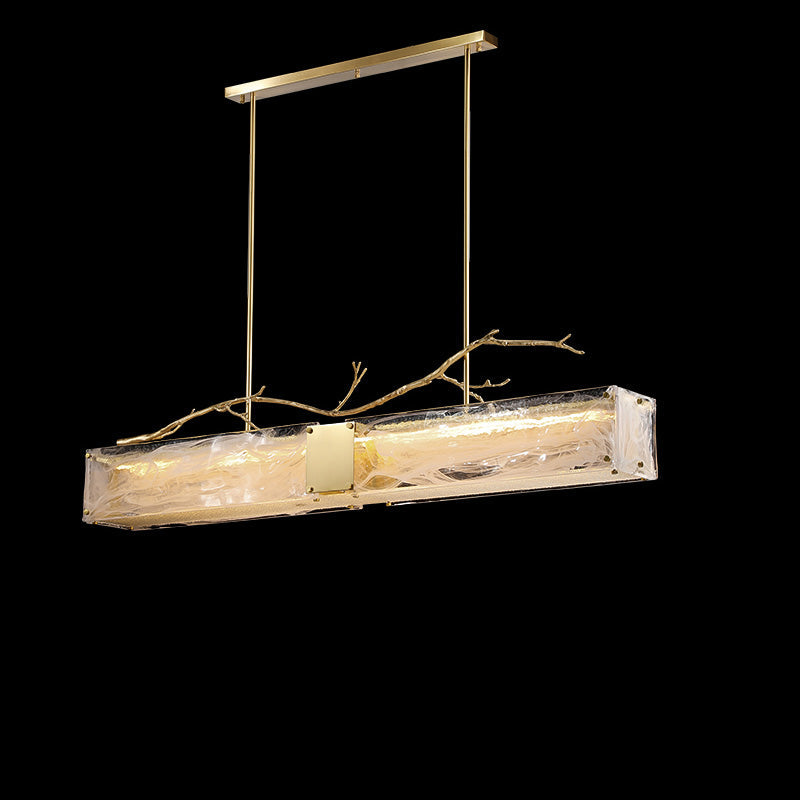 Lustre rectangulaire en verre WOMO-WM2364