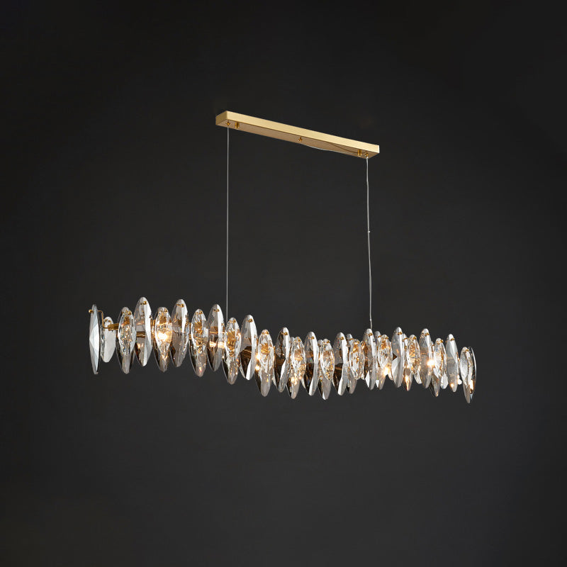 WOMO Lustre Lineaire Cristal Fumée Moderne-WM2188