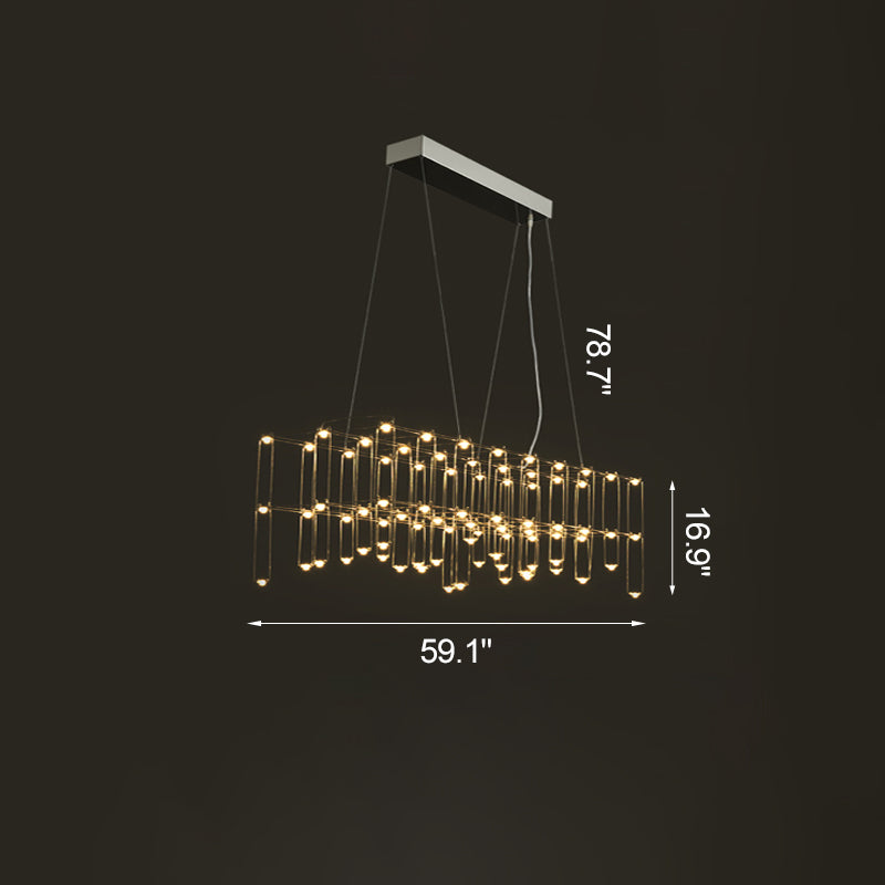 Lustre sculptural rectangulaire WOMO-WM2200