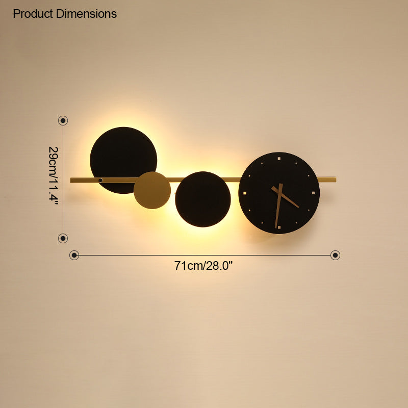 Horloge murale sculpturale WOMO avec lumière LED-WM6087