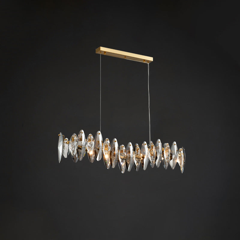 WOMO Lustre Lineaire Cristal Fumée Moderne-WM2188