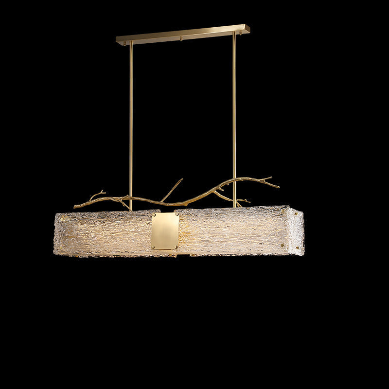 Lustre rectangulaire en verre WOMO-WM2364