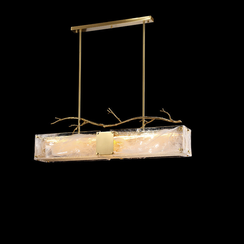 Lustre rectangulaire en verre WOMO-WM2364