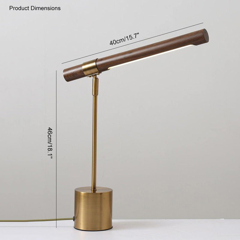 WOMO Lampe de table en porte-à-faux en noyer-WM8010