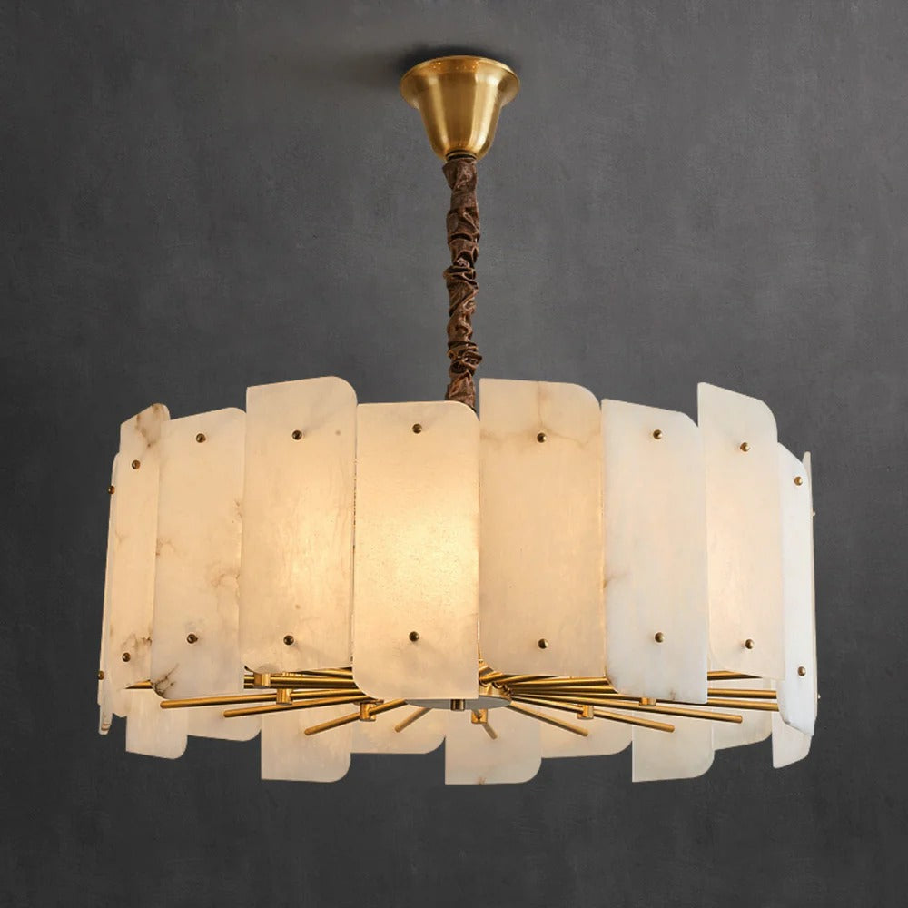 Lustre rond en albâtre WOMO-WM2391