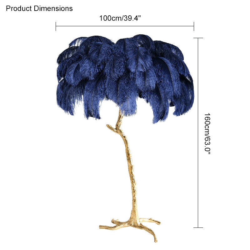 WOMO Lampe sur Pied Arbre Palmier Plumes - WM7000