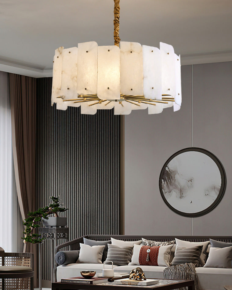 Lustre rond en albâtre WOMO-WM2391