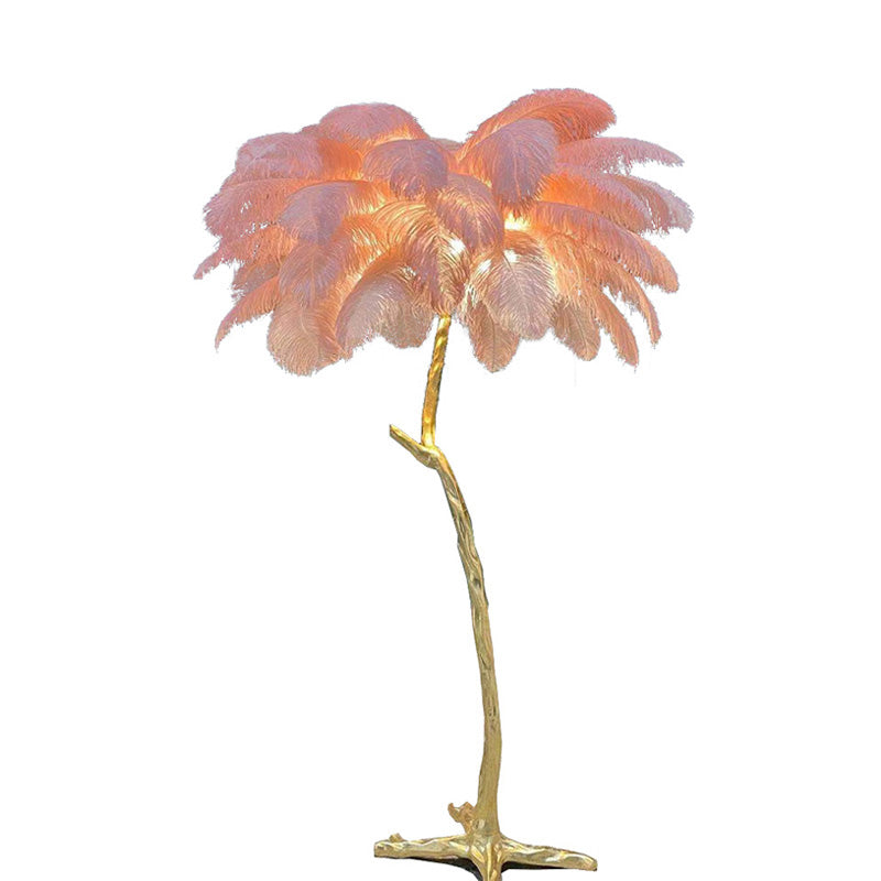 WOMO Lampe sur Pied Arbre Palmier Plumes - WM7000