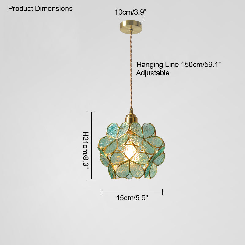WOMO Suspension Petit Fleur Verre Romantique-WM2100
