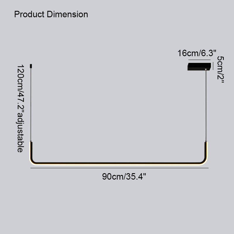 WOMO Suspension Lineaire Led Minimaliste-WM2001