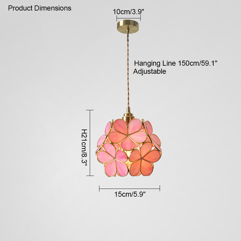 WOMO Suspension Petit Fleur Verre Romantique-WM2100