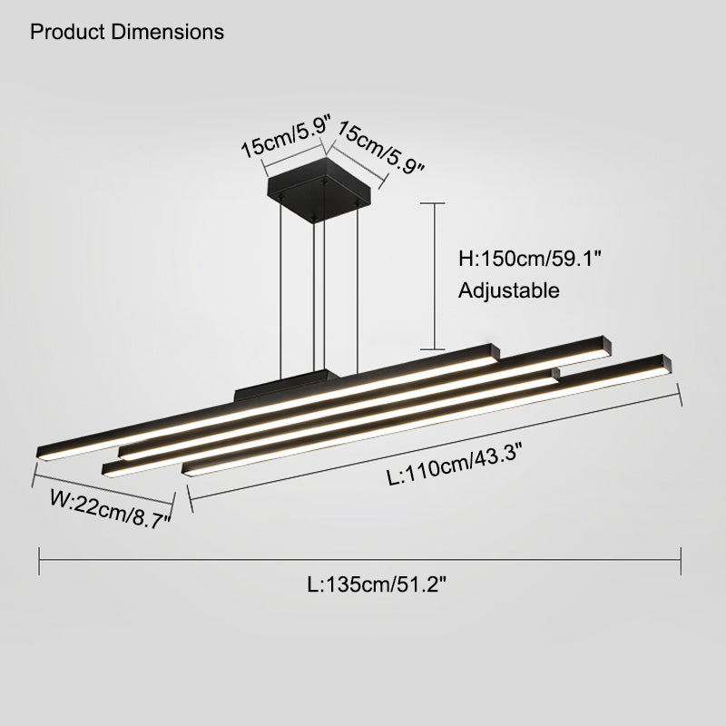 Lustre LED linéaire sans fil WOMO-WM2012