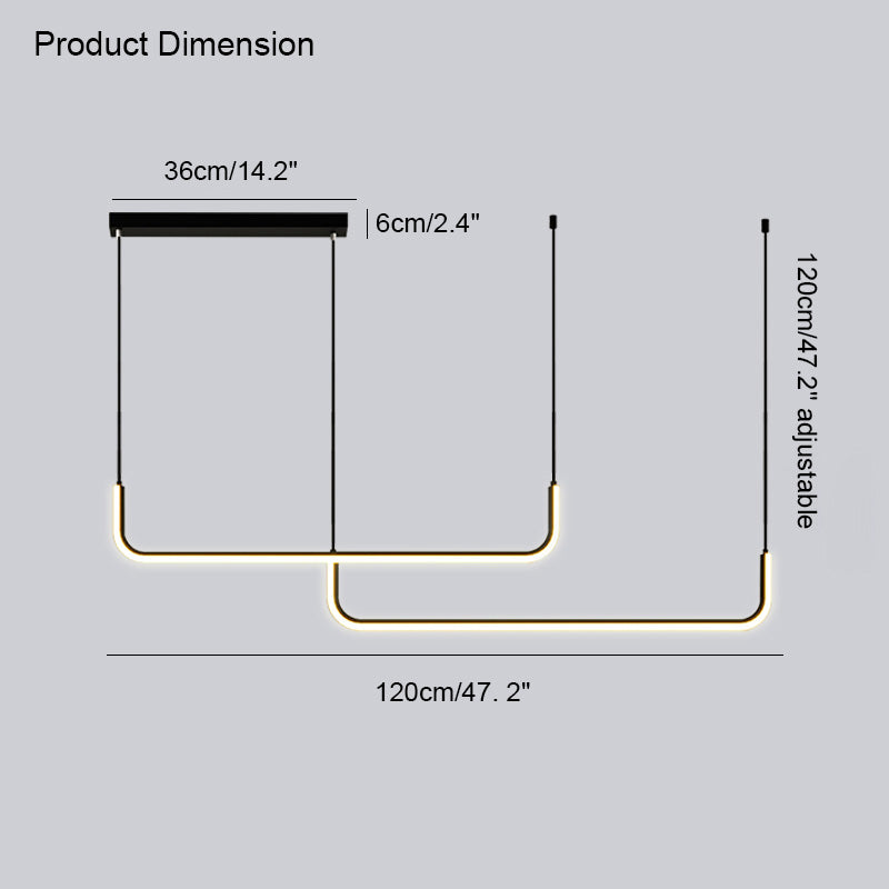WOMO Suspension Lineaire Led Minimaliste-WM2001