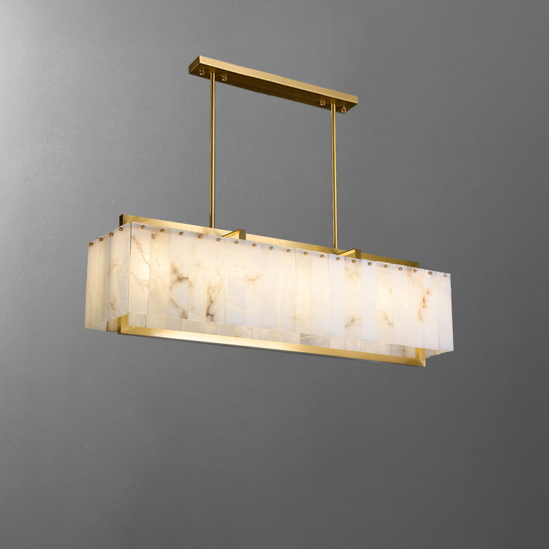 WOMO Lustre Rond Albâtre Doré Art Déco-WM2390a
