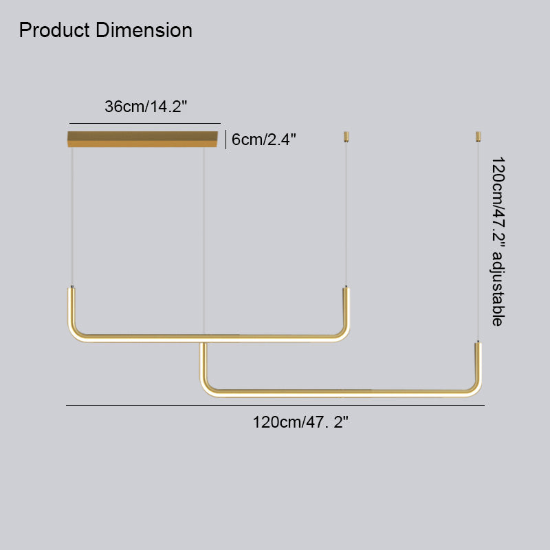 WOMO Suspension Lineaire Led Minimaliste-WM2001