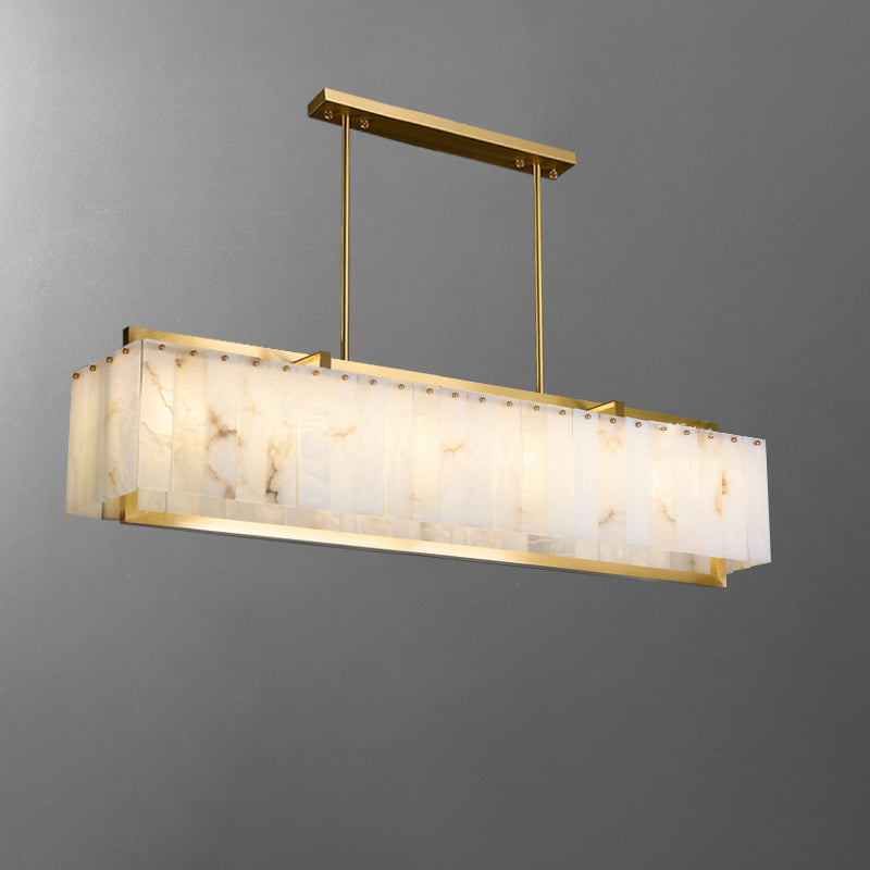 WOMO Lustre Rond Albâtre Doré Art Déco-WM2390a