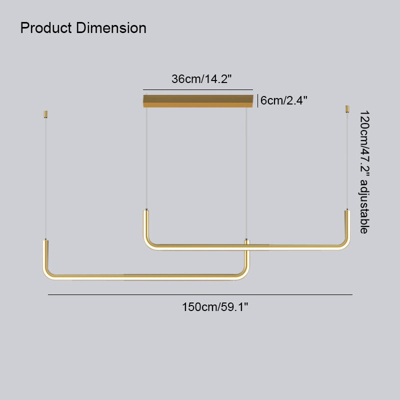 WOMO Suspension Lineaire Led Minimaliste-WM2001