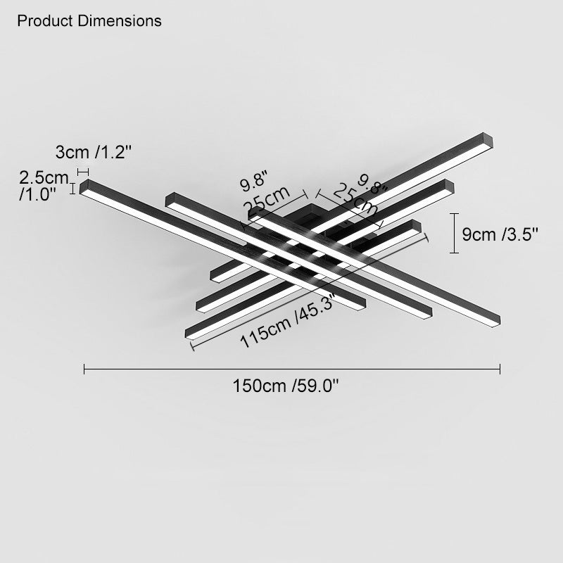 WOMO Plafonnier Multiple Long Led-WM1004
