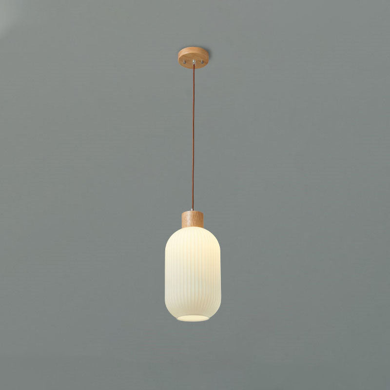 WOMO Suspension Verre Strié Opaline Cuisine Japonaise-WM2115