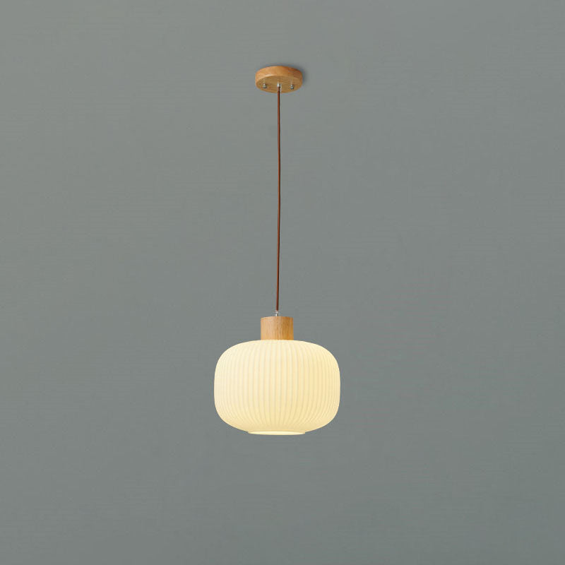WOMO Suspension Verre Strié Opaline Cuisine Japonaise-WM2115