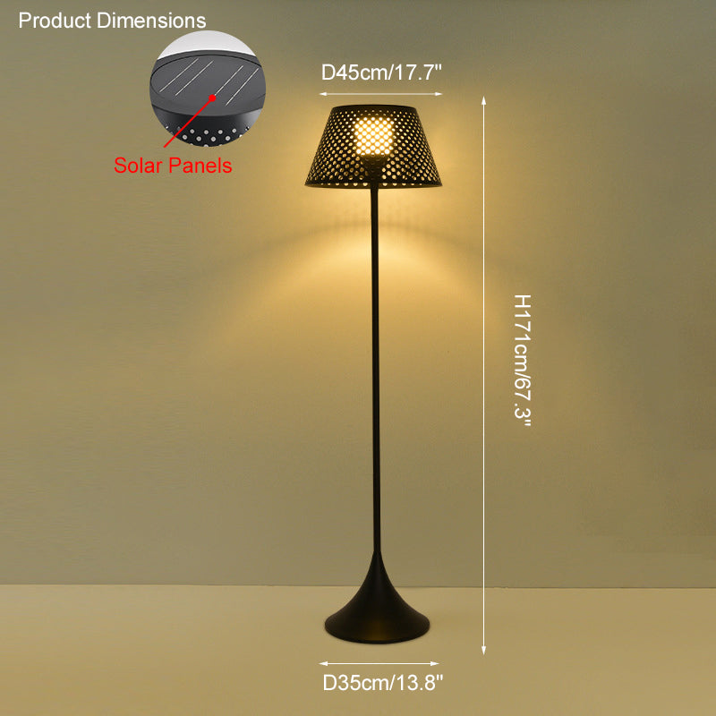 WOMO Lampadaire Extérieur de sol Solaire en Rotin-WM9011