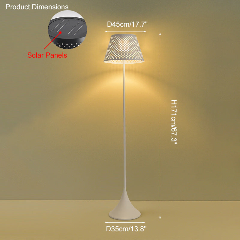 WOMO Lampadaire Extérieur de sol Solaire en Rotin-WM9011