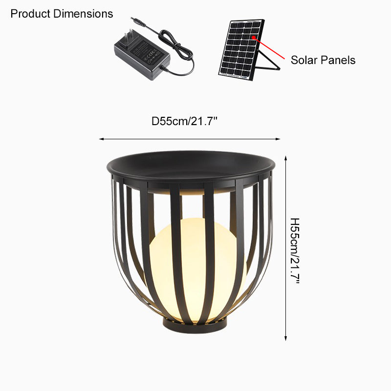WOMO Lampadaire Extérieur de sol Solaire Rechargeable pour Terrasse-WM9004