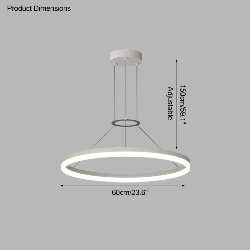 WOMO Lustre Cercle Led Noir/Blanc-WM2170