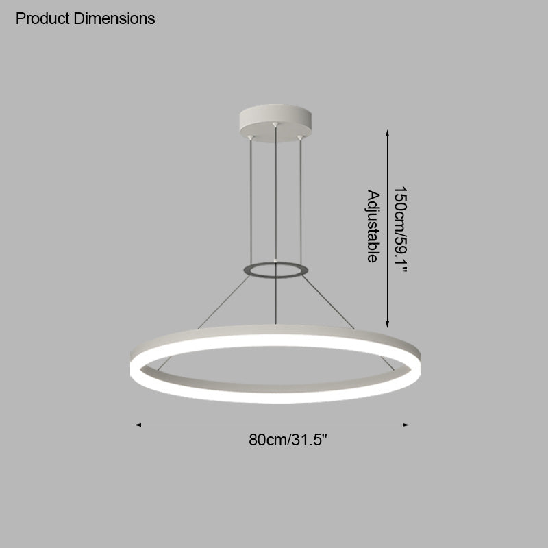 WOMO Lustre Cercle Led Noir/Blanc-WM2170