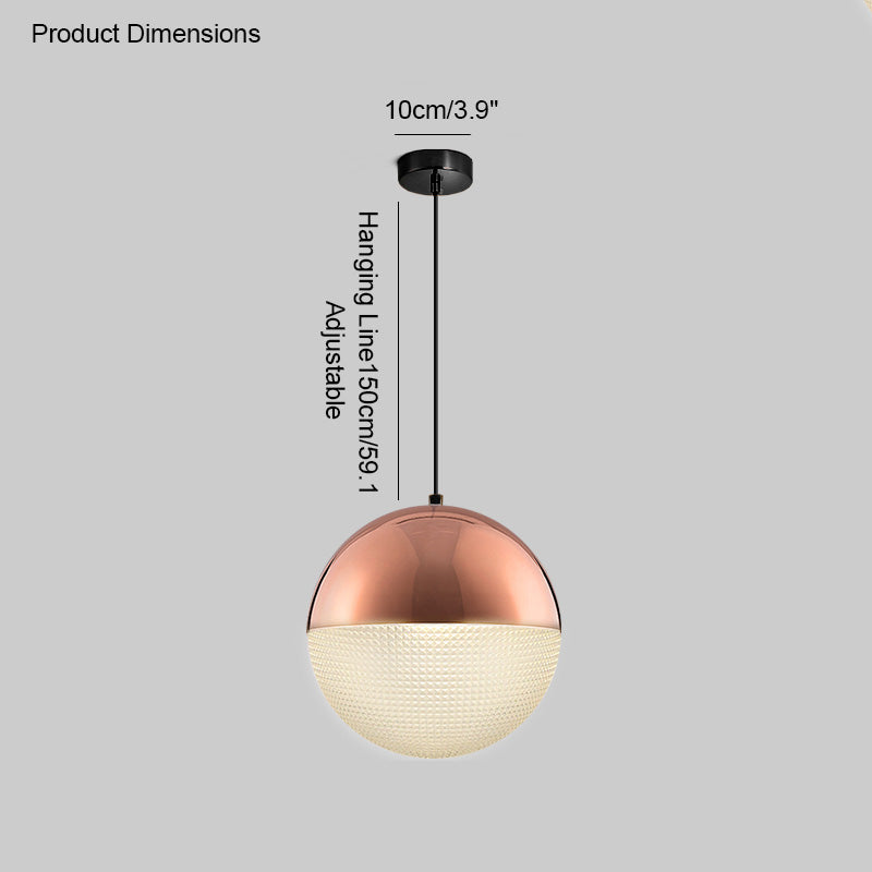 WOMO Suspension Boule Verre Art Déco-WM2065