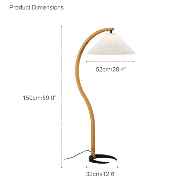 WOMO Lampe sur Pied Col de Cygne Plissée - WM7013
