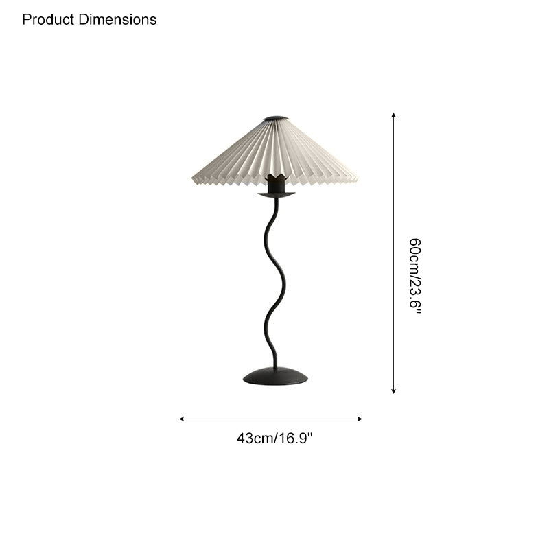 Lampe de table plissée ondulée WOMO-WM8001