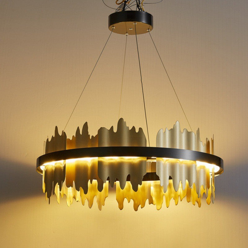 WOMO Lustre Rond Led Doré/Noir-WM2183