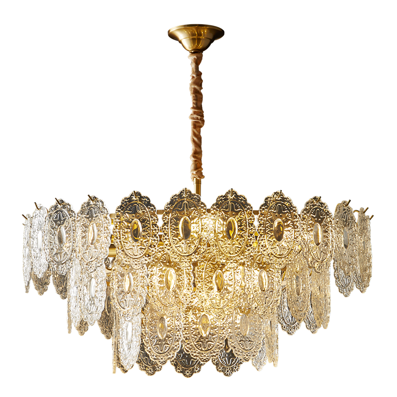 WOMO Lustre Chic Feuille en Verre-WM2208