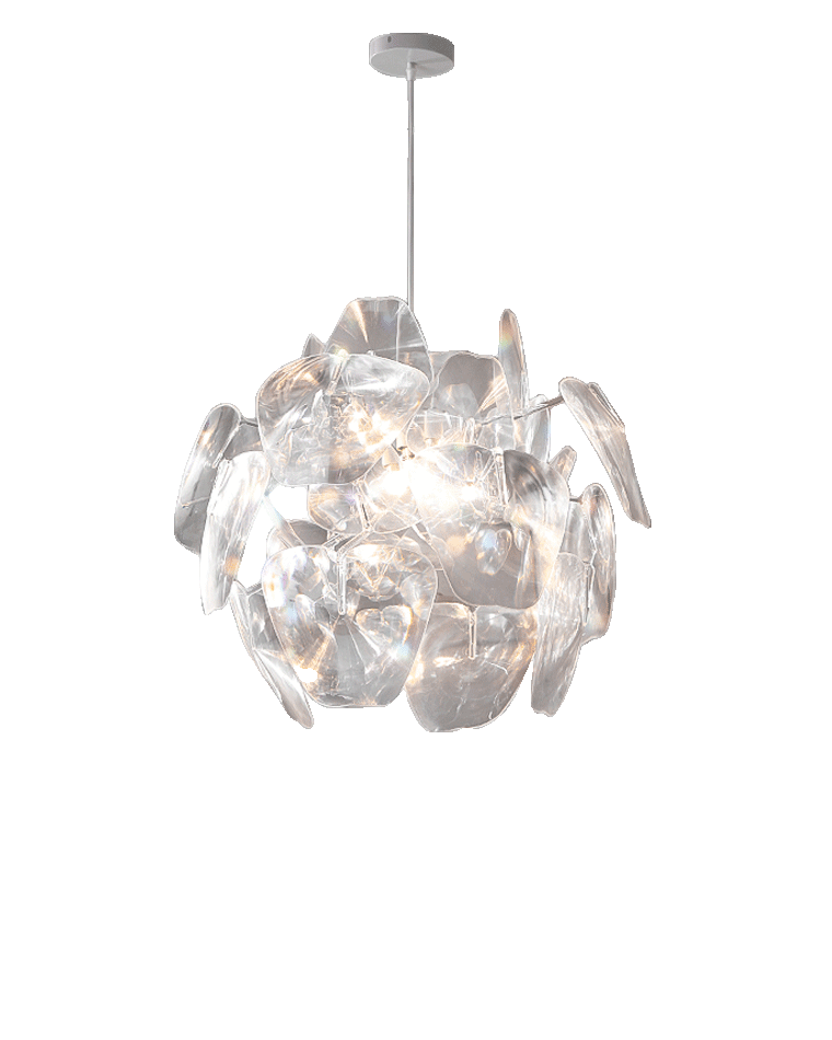 WOMO Lustre Romantique Boule en Verre -WM2197