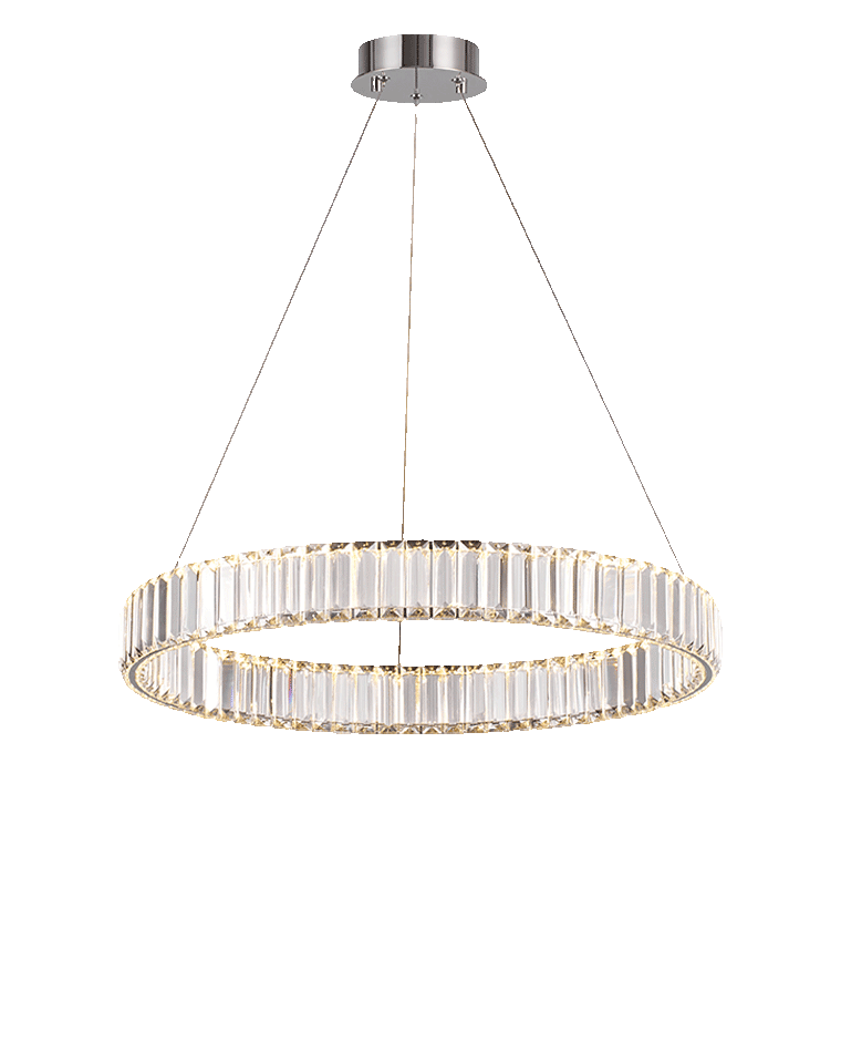 Lustre circulaire en cristal à 2 niveaux WOMO-WM2192