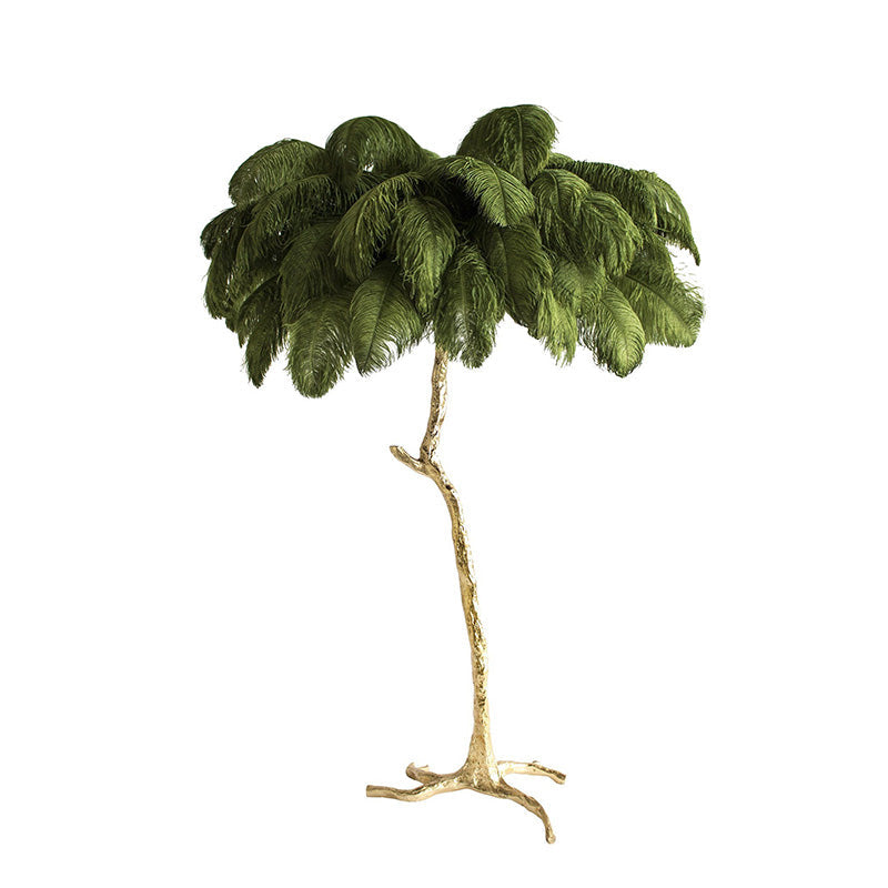WOMO Lampe sur Pied Arbre Palmier Plumes - WM7000