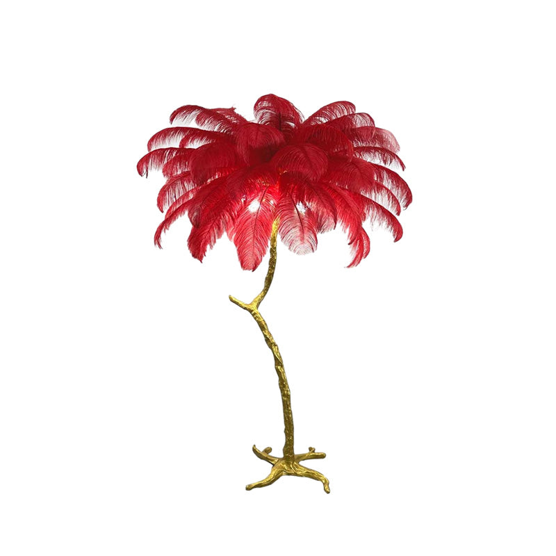 WOMO Lampe sur Pied Arbre Palmier Plumes - WM7000
