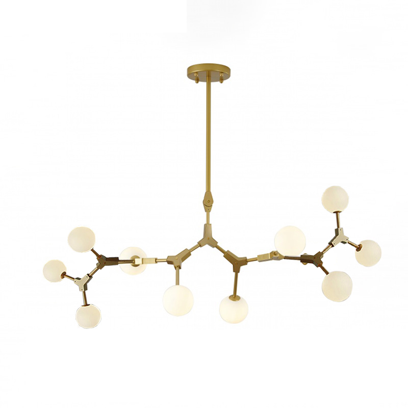 Lustre en verre dépoli à bulles de branchement WOMO-WM2514