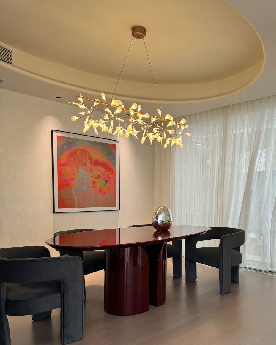 WOMO Lustre Linéaire Branche Led Rose Doré-WM2436