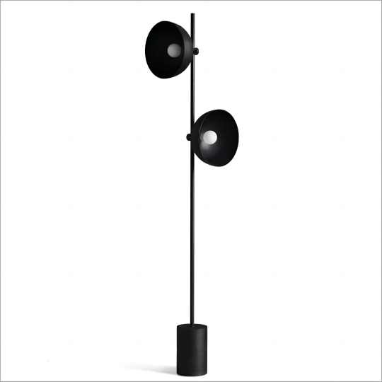 WOMO Lampe sur Pied Studio à 2 Ampoules Réglable - WM7022