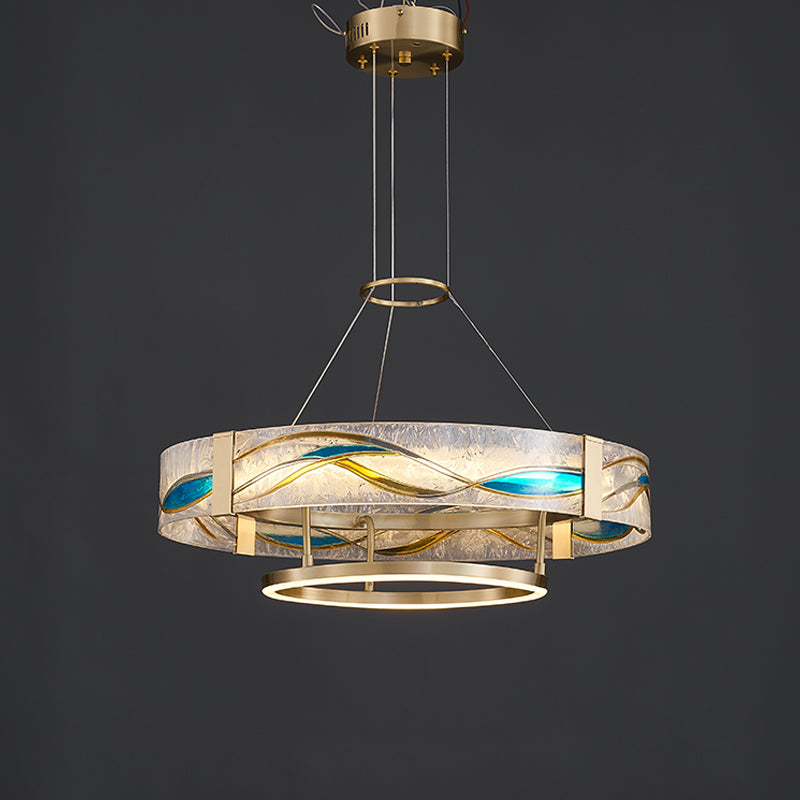 WOMO Lustre Rond Verre Chic et Moderne-WM2335